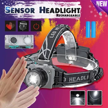 

Smuxi headlamp t6 headlight 4 modes 240000lm LED head light waterproof flashlight zoomable use 18650 for hunting cycling