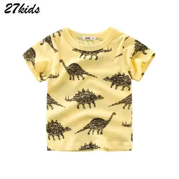 

27 kids Cartoon Dinosaur Children's T-Shirt Girl Boy 2 to 9Years Baby Tops Summer 2019 Summer Child Kids Boys Girls Top Shirts