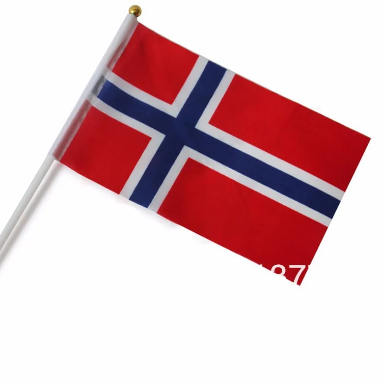 6 европейских стран полиэфирные флаги албанский Греция Нидерланды Норвегия, Швейцария, флаги Дании 14*21 см с пластиковые палки