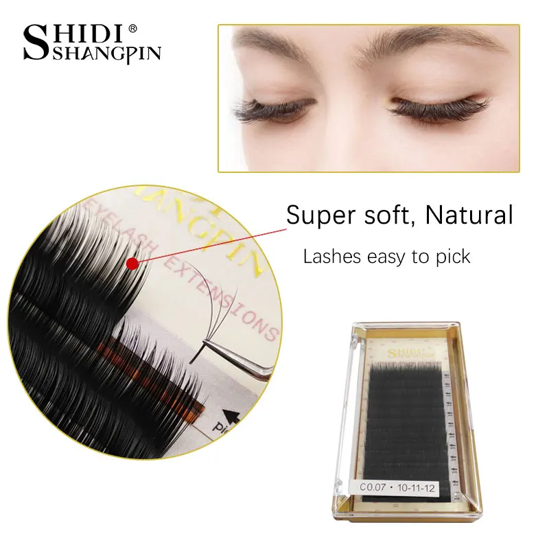 SHIDISHANGPIN 12Rows/Case Individual Mink Eyelashes Natural Long Eyelash Extension B/C/D Curl Make Up Mink Individual Lashes SHIDISHANGPIN 12Rows/Case Individual Mink Eyelashes Natural Long Eyelash Extension B/C/D Curl Make Up Mink Individual Lashes