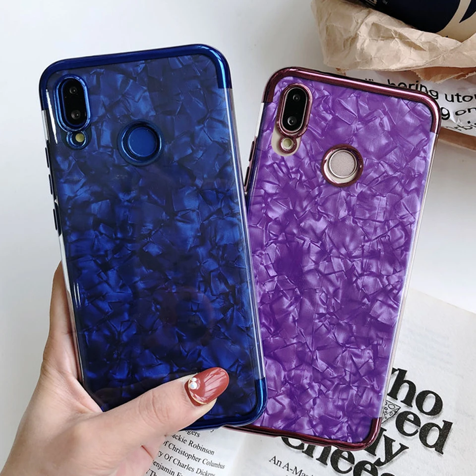 Мраморный блестящий чехол для Huawei P20 Lite P30 Pro P10 ТПУ силикон мягкие Nova 4 3 Mate 20 Honor Play 9