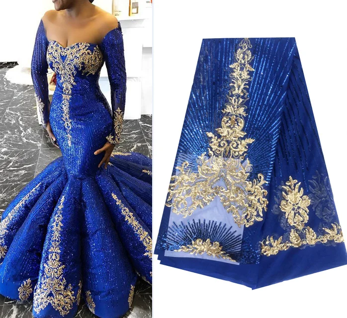 Расшитая блестками стильная африканская Высококачественная чистая свадебная кружевная ткань новая нигерийская блестящая гипюровая Тюль шитье вечернее платье материал
