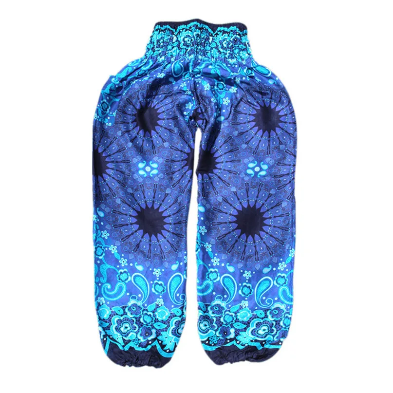 Men and Women Mandala Print Loose High Waist Lantern Yoga Pants Outdoor casual Loose Trousers Elastic Waist Cotton #3J05 (20)
