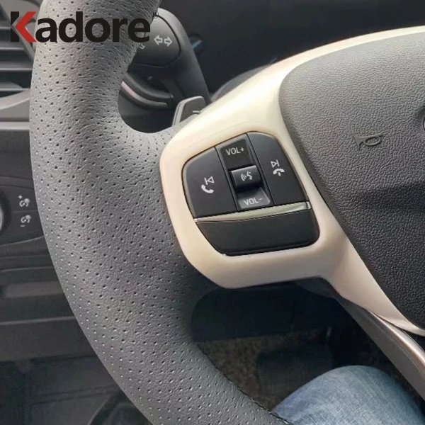 

For Ford Focus 2019 2020 Carbon Fiber Steering Wheel Frame Panel Decoration Cover Trim Car Interior Accessories