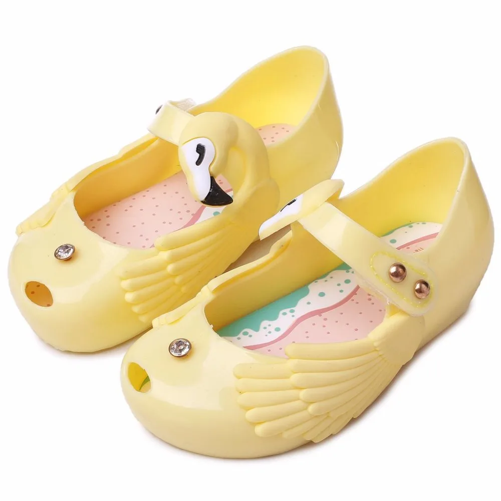 Mini Melissa Girls Jelly Sandals 2018 Summer Princess Shoes Non slip