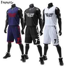 Мужская баскетбольная форма, набор, мужские спортивные костюмы на заказ, мужские дешевые баскетбольные майки для колледжа, новинка, дышащие
