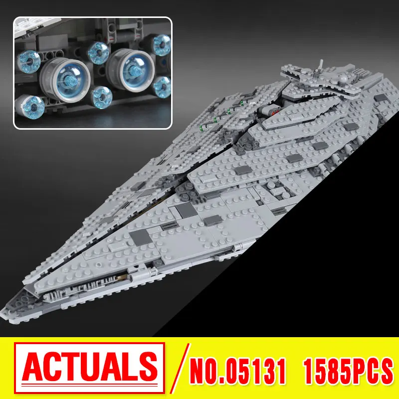 

Lepin 05131 The First order Star Model Destroyer Set 1585PCS Genuine Star Plan Series 75190 Building Blocks Bricks