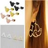 Cxwind-boucles d'oreilles simples en forme de tête d'animal pour femmes, bijoux en acier inoxydable, Punk, nouveaux clous pour enfants ► Photo 1/6