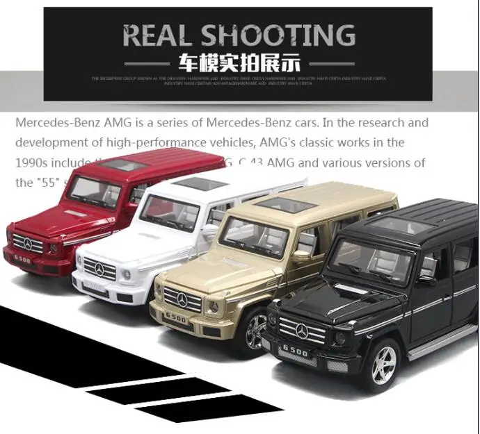 1:30 Diecasts& игрушечные транспортные средства Mercedes G500 модель автомобиля со звуком и светильник коллекция автомобиля игрушки для мальчика Детский подарок brinquedos