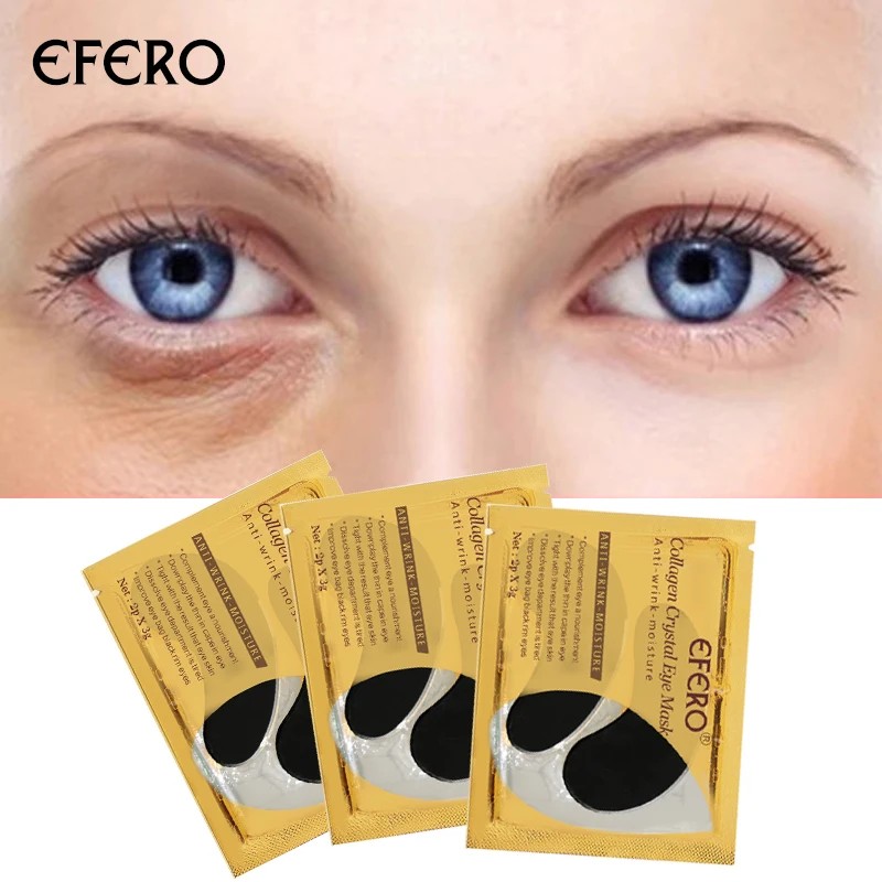 Efero коллагеновые маски для глаз для ухода за кожей черный маска для глаз темный круг удалить глаз сумка против старения морщин маска для глаз 10 упак. = 20 шт