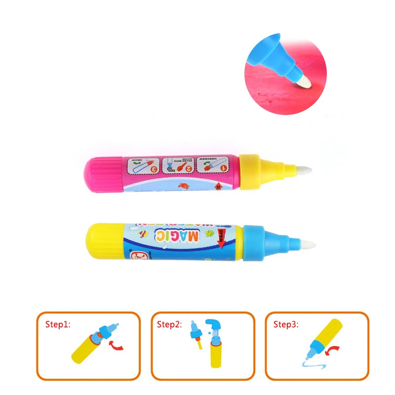4pcs/set Magic Water Pen Painting Mat for Drawing Writing Doodle Kids Play Tool