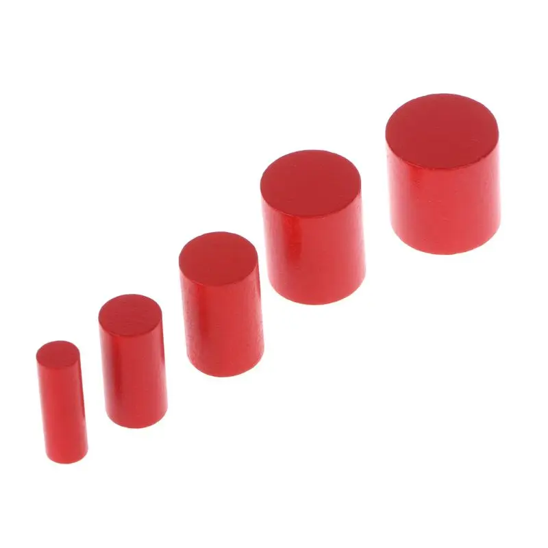  Montessori Wooden Cylinders Educational Toys Kids Children Early Teaching Gift - 4000030679186
