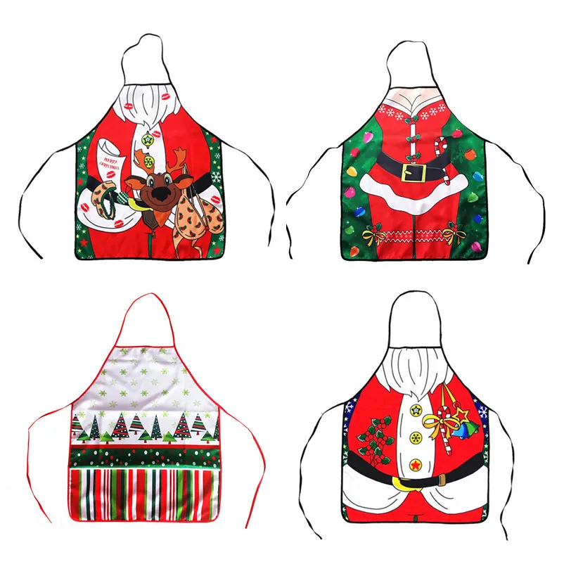 2018 новые рождественские украшения фартук платье Кухонные фартуки Женская