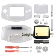 Прозрачный полный корпус кнопки из ракушек с экраном Лен для Gameboy Advance-GBA0014GC