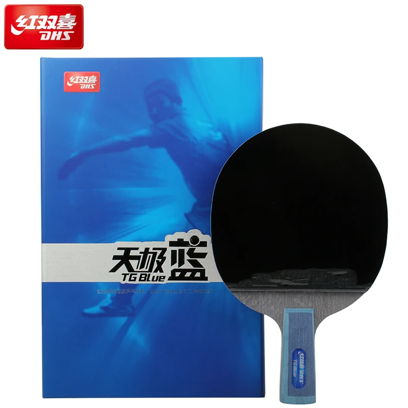 DHS TB2/TB6 ракетка для настольного тенниса пинг понг TG синий+ Оловянная дуговая губка прыщи в резине для команды провинции с крышкой