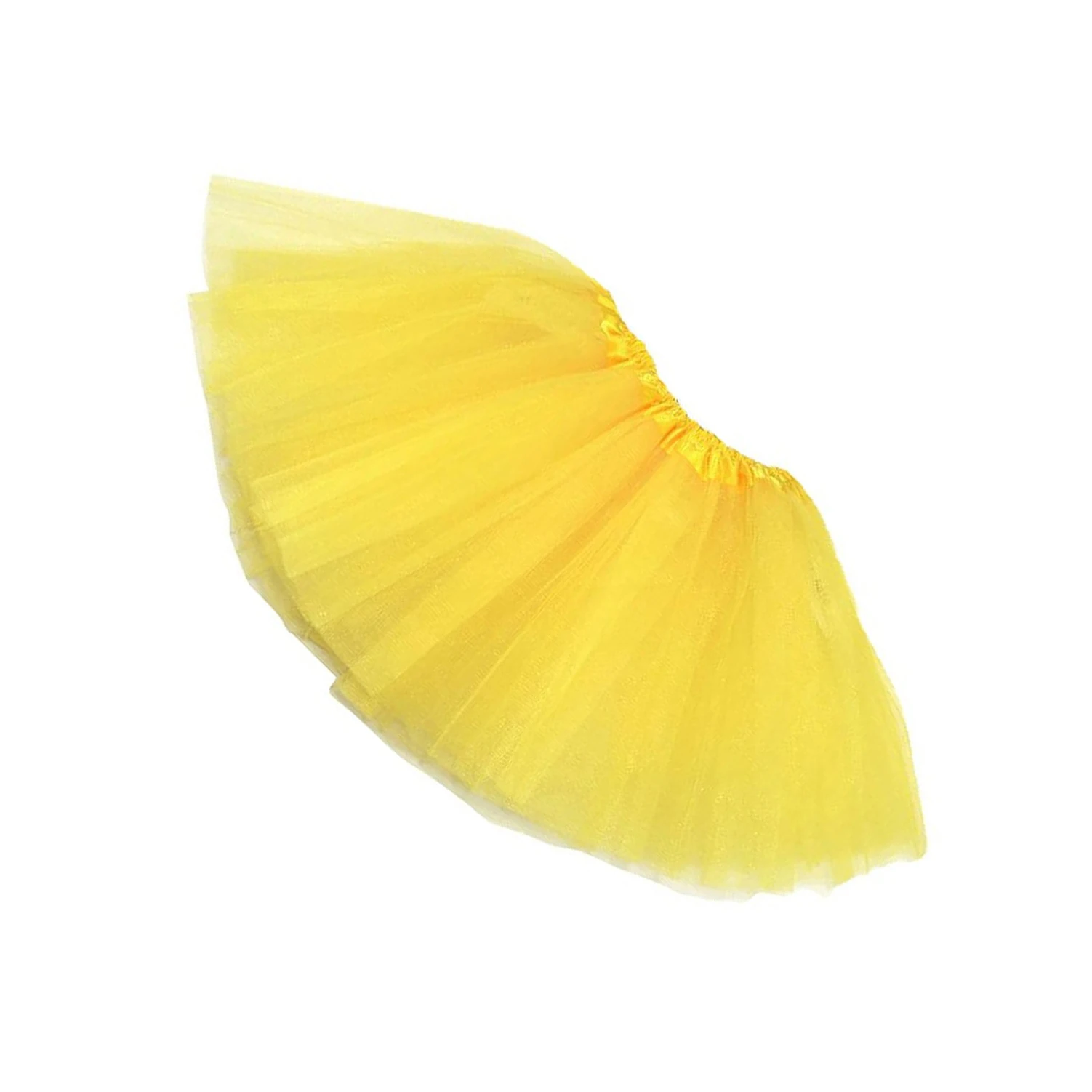 

UESH-Kids Girls Modern Ballet Dressing Fairy Tutu Skirt Yellow