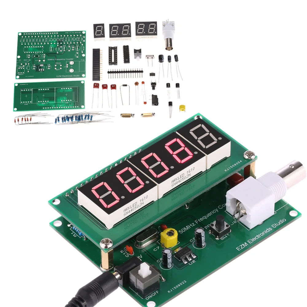 

Frequency Meter High Sensitivity 1Hz-50MHz Counter Measurement Tester Module 7V-9V 50mA DIY Kit