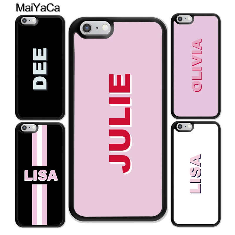 

MaiYaCa Personalised Dropshadow Text Name INITIALS MONOGRAM Case For iphone XR XS MAX 11 Pro MAX X 6 6S 7 8 Plus 5 5S Cover
