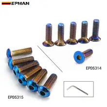 Epman 6 шт. burnt titanium(neoхром) Нержавеющая болт для рулевого колеса Болты для рулевого колеса винт m5 x 20 мм EPDS314 EPDS315