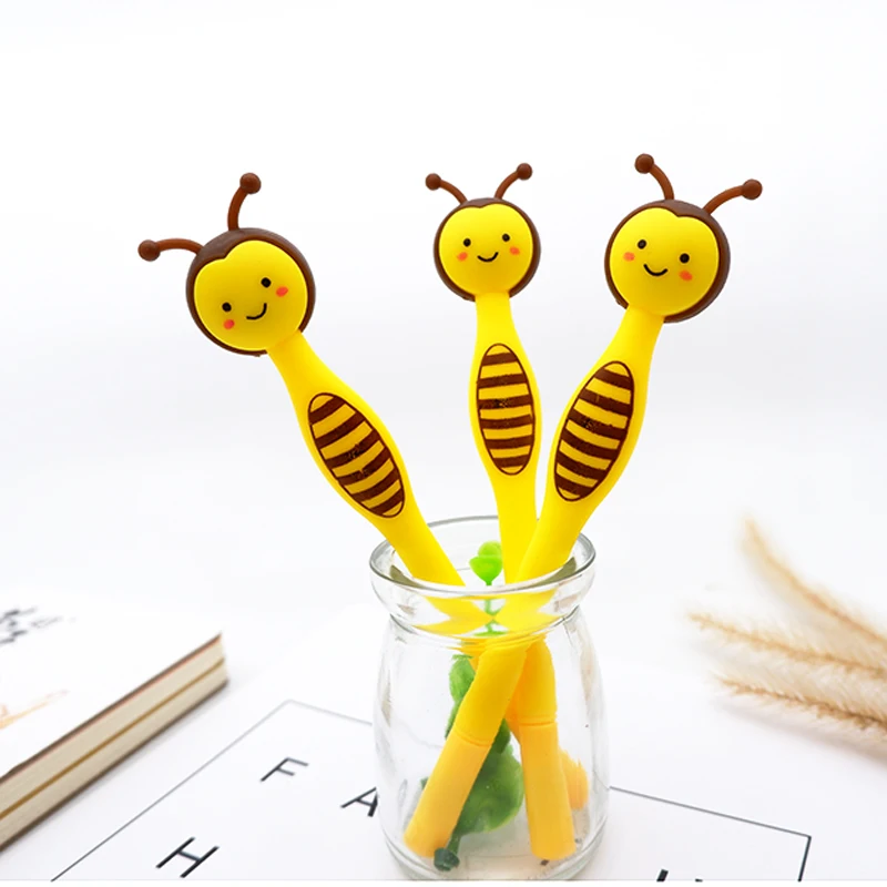 1X Creative Gel Pen Yellow bee Cartoon stationery Neutral pen canetas material escolar office school supplies papelaria