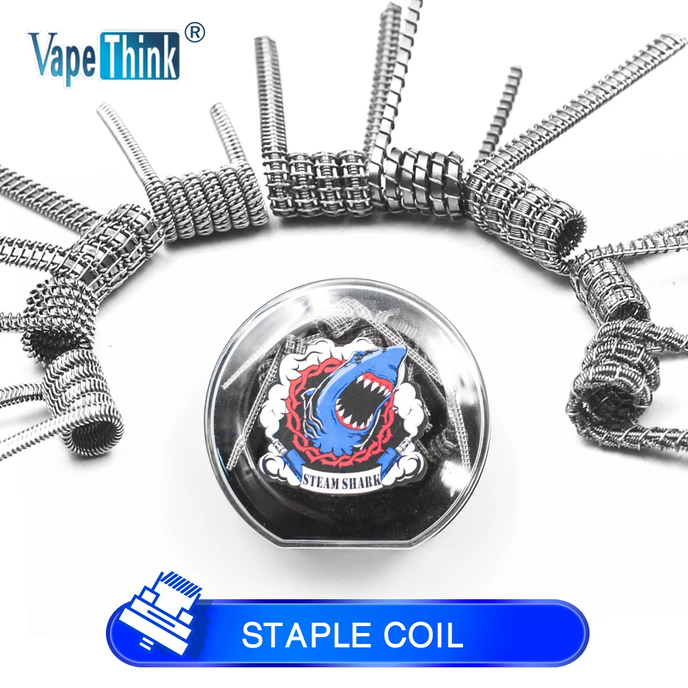 Vapethink Steam Shark Flat Tsuka Frame Clapton Nuke Fused S Alien Staggered Chain Staple Staggered Clapton coil wire FOR RBA rta Vapethink Steam Shark Flat Tsuka Frame Clapton Nuke Fused S Alien Staggered Chain Staple Staggered Clapton coil wire FOR RBA rta