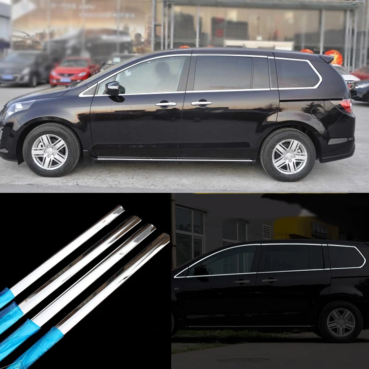 

16pcs Stainless Steel Door Window Frame Sill Molding Trim For Mazda M8