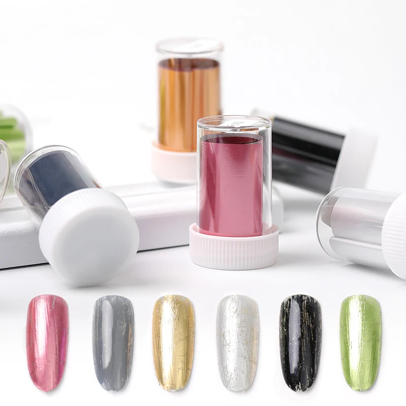 

Laser Matte Gold Rose Nail Transfer Leaves Decorations Nail Art Varnish Envelopes Stickers DIY Nail Beauty Stickers Accessories