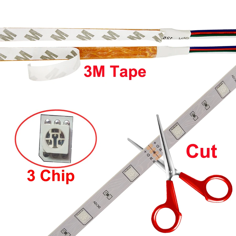 Tiras de Led de tira 5 m smd Modelo do Chip Led : Smd5050