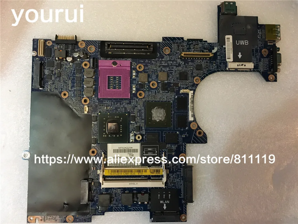 Yourui для Dell Inspiron E6500 Ноутбук Fr материнская плата YU618 0YU618 | Компьютеры и офис