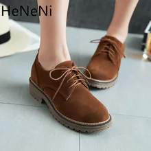 HeNeNi/женские туфли-оксфорды в стиле ретро, замшевые туфли, женские туфли на плоской подошве со шнуровкой, новинка года