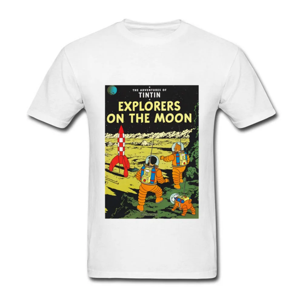 

The adventures of TINTIN explorers on the moon 2019 summer shirt for men