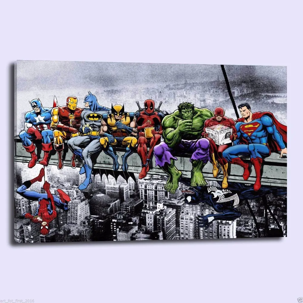 HD холст печать домашний Декор стены Художественная живопись MARVEL Супергерои на
