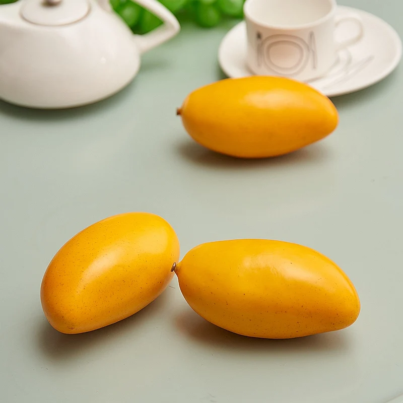 3 шт./лот манго искусственные фрукты Моделирование фруктов для дома и участник Свадебные украшения реквизит для фотосессии Украшения для