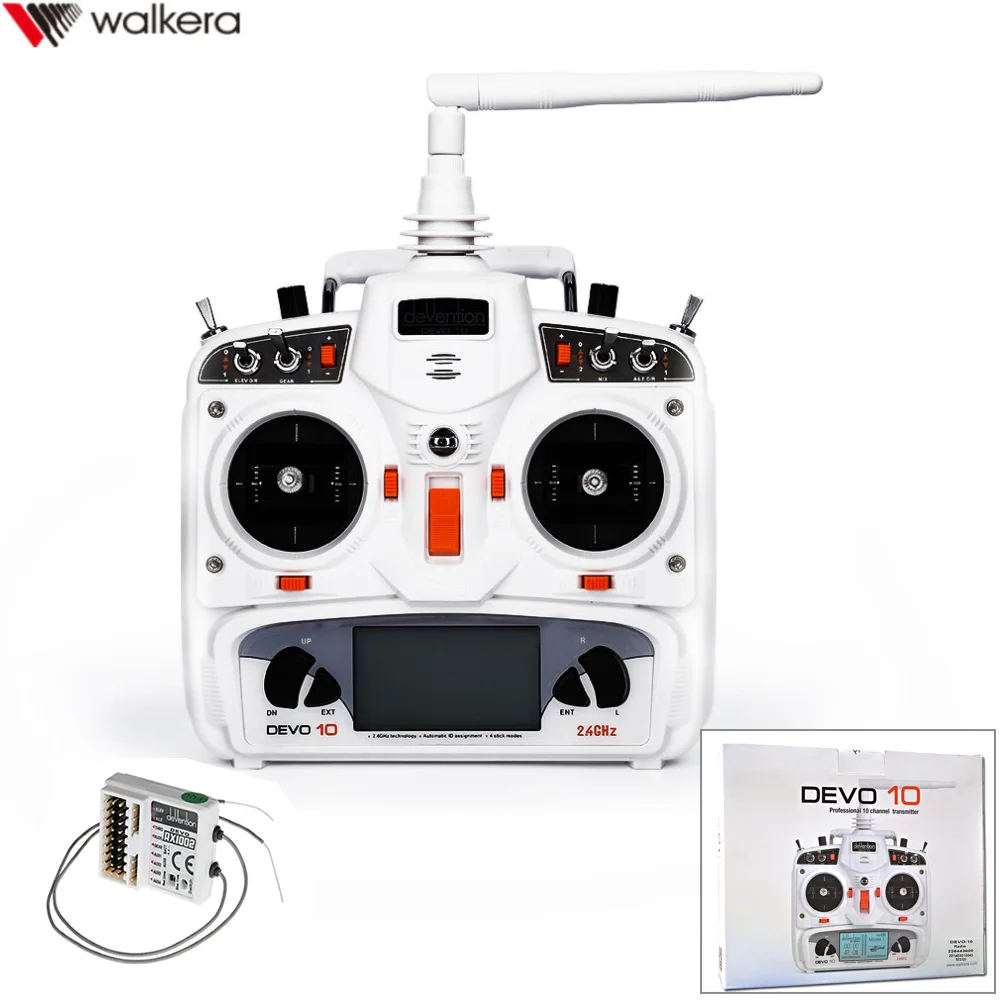 

Walkera DEVO 10 10CH 2.4Ghz Telemetry Function Radio Rransmitter System + RX1002 Receiver