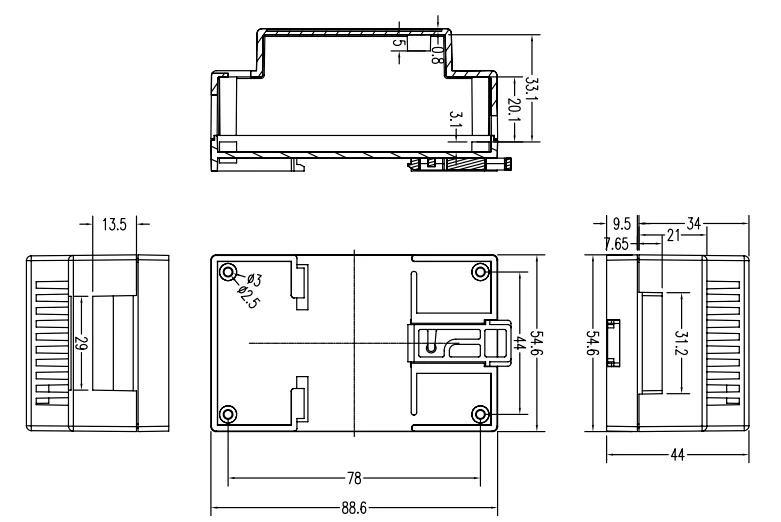 szomk wall mounting plastic enclosure for electronics din rail enclosure box junction housing (11).jpg