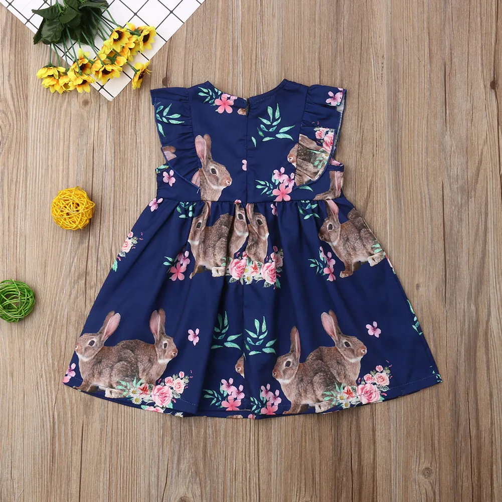 Пасхальная Одежда для новорожденных для маленьких девочек Пасхальный заяц с оборками хлопковая юбка-пачка вечерние платье наряды