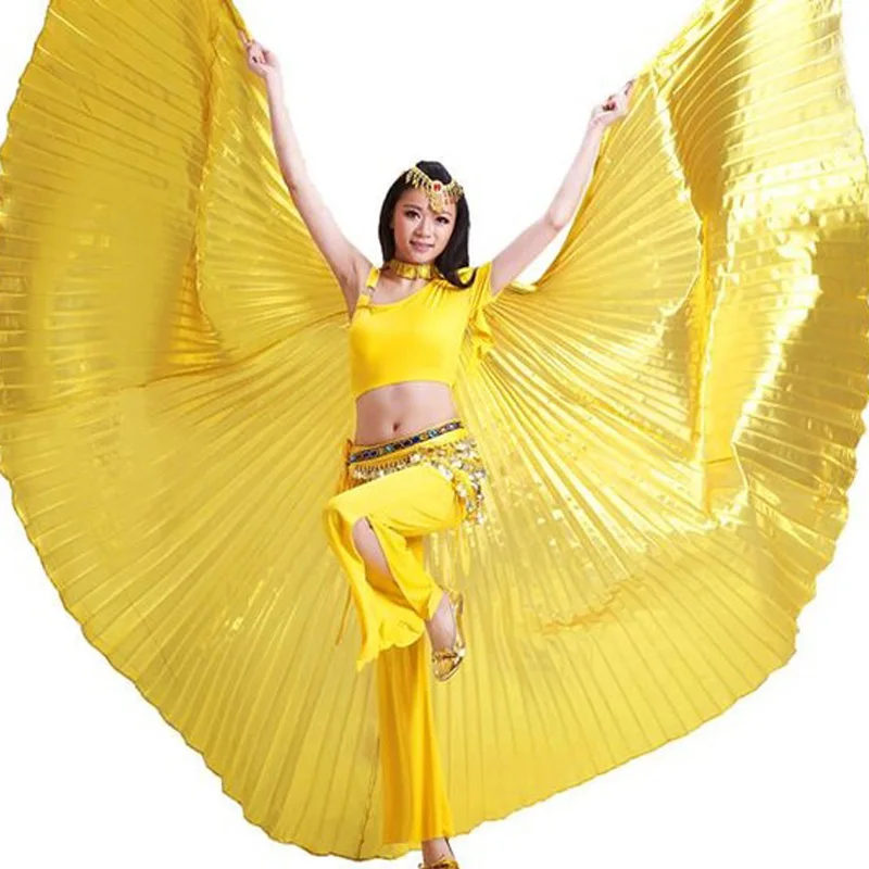 

2018 Hot Selling Shining Egyptian Belly Dancing Isis Wings White Belly Dance Costume Wings on Sale No Sticks