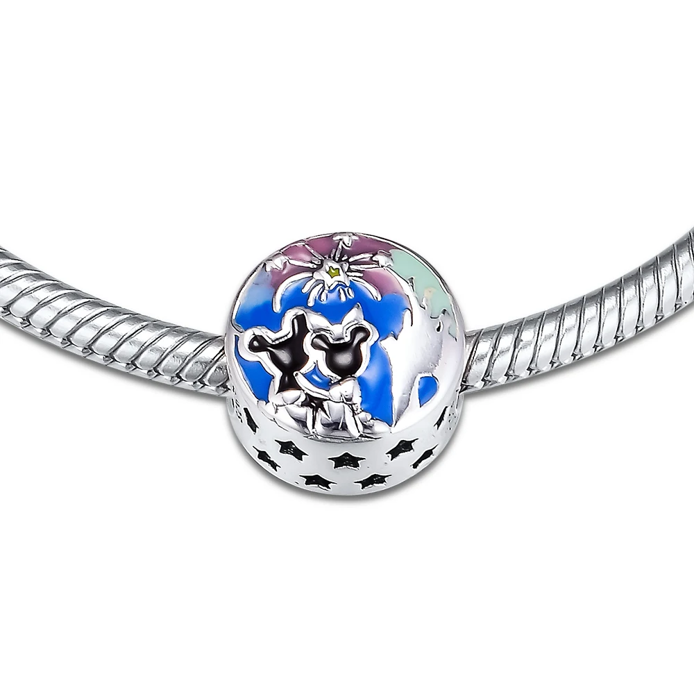 

Fits for Pandora Charms Bracelets Mouse Fireworks Bead Beads 100$% 925 Sterling Silver Jewelry with Mixed Enamel Free Shipping