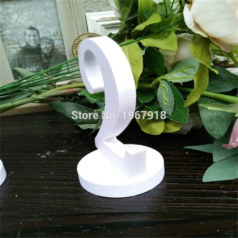 12cm Height White PVC Table Numbers Wedding Table Number Stand Unique Table Decorations Event Party Supplies  (2)
