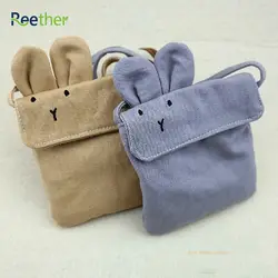 Reether Обувь для девочек сумка ребенок маленький портмоне кролик Форма мини сумка кошелек детская холщовый мешок украшения подарки