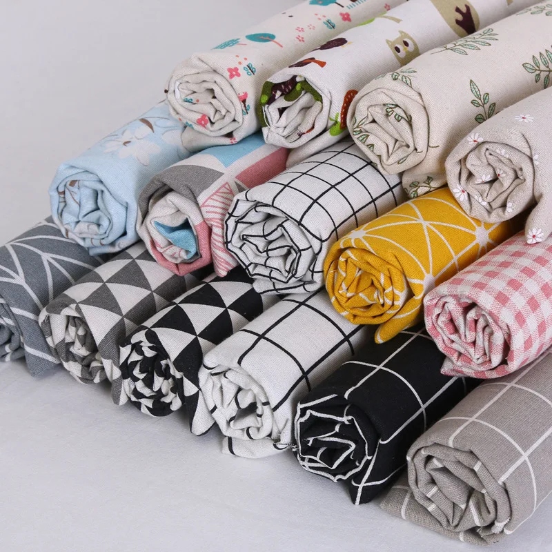 

150cm New Linen Fabric Cotton Fabric Colorful Fabric for Cloth Sewing Fabric Patchwork Needlework DIY Material Handmade