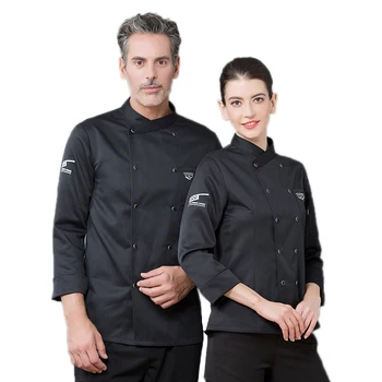 

Newly High Quality Chef's Jacket Long-Sleeved Hotel Uniform Restaurant Bakery Accessories Kitchen Men Work Clothes Coat Overalls