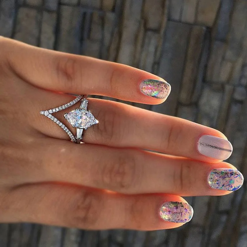 New 2019 Top Quality Crystal Twist Classical Cubic Wedding Rings For Women Rose Gold 2ct AAAA White Zirconia ring Dropshipping - Image 4