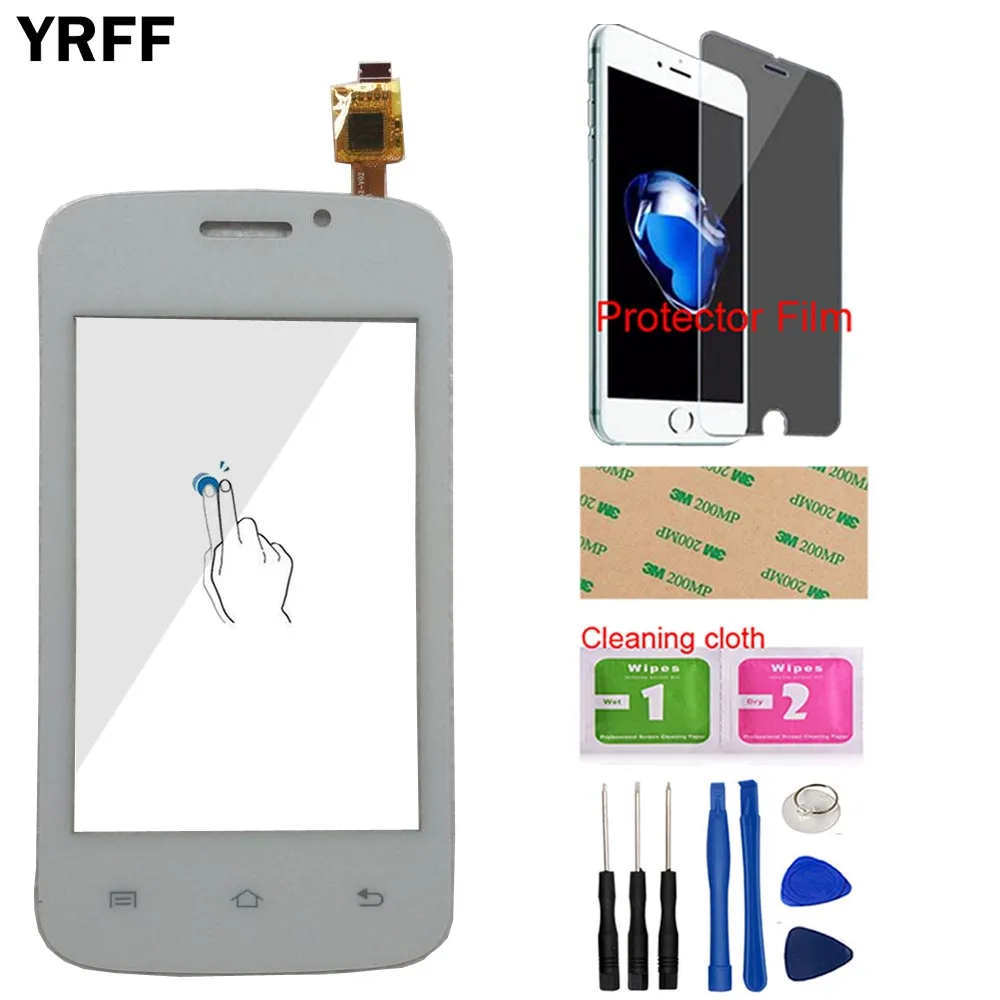 YRFF мобильный сенсорный экран панель для Fly IQ239 IQ 239 сенсорный экран дигитайзер Панель переднее стекло сенсор сенсорный экран защитная пленка - Цвет: White With Tools