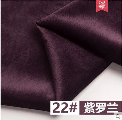 Бархатная ткань Pleuche Тяжелая подушка для сиденья мягкая толщина ткань для штор спортивная одежда 155 см ширина 350 г/метр - Цвет: Violet
