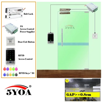 

Iron Waterproof RFID Access Control System Smart Door Lock Safe Kit Electronic Gate Opener Home Garage Set Eletric Magnetic