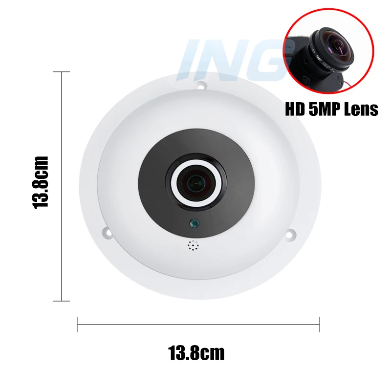 Аудио рыбий глаз HD 1920x1080 P 2.0MP 3 Массив светодиодный ip-камера панорамная безопасность ночного видения ONVIF P2P IP CCTV Cam система w/IR-Cut