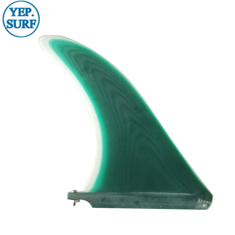 Surf Longboard Fins 10.25 Length  Surf Fin Green color Fin Surfboard Fin 10.25 Length