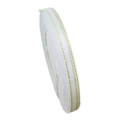 Luxurious Gold Edge Satin Ribbon - High - Quality Gift Packaging, Multiple Widths Available - 20mm (WHITE)