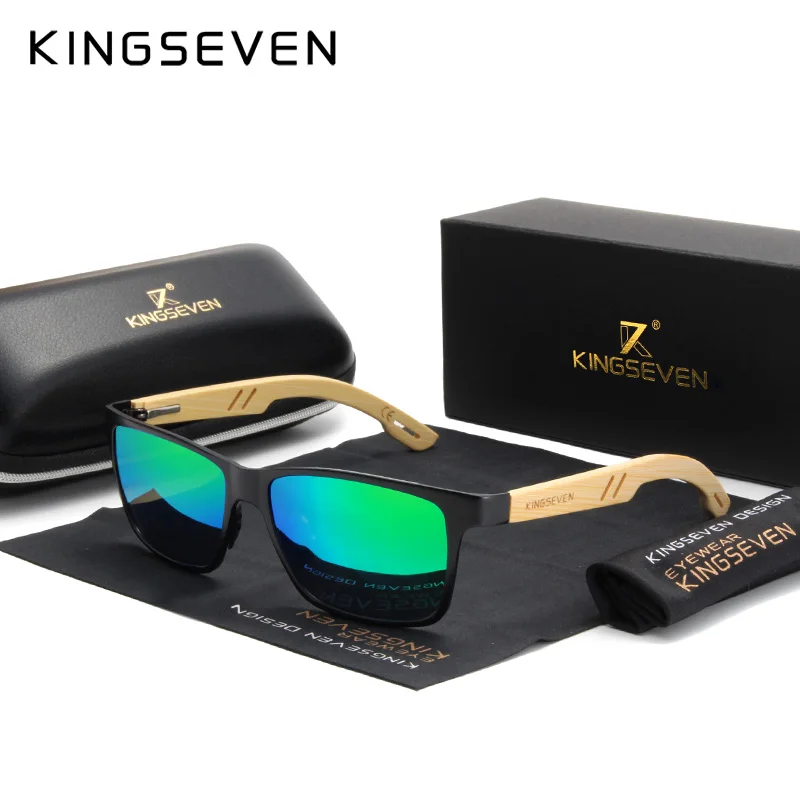 

KINGSEVEN 2019 Handmade Bamboo Wood Sunglasses Polarized Lens For Driving Women Eyewear UV400 Protection